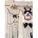 Mademoiselle Pearl Navy Bear Blouses, Skirt and One Piece(Reservation/Full Payment Without Shipping)